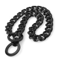 Factory Drop envío de 15 mm/17 mm Negro de acero inoxidable cadenas para perros Suministros para mascotas para el collar de entrenamiento de mascotas